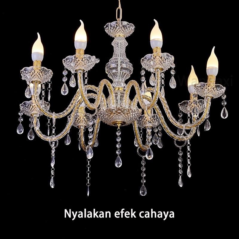 TermurahCod Lampu Led Dekorasi Acara Pesta Pernikahan / Lampu Gantung Kristal Ruang Tamu Gaya Eropa 