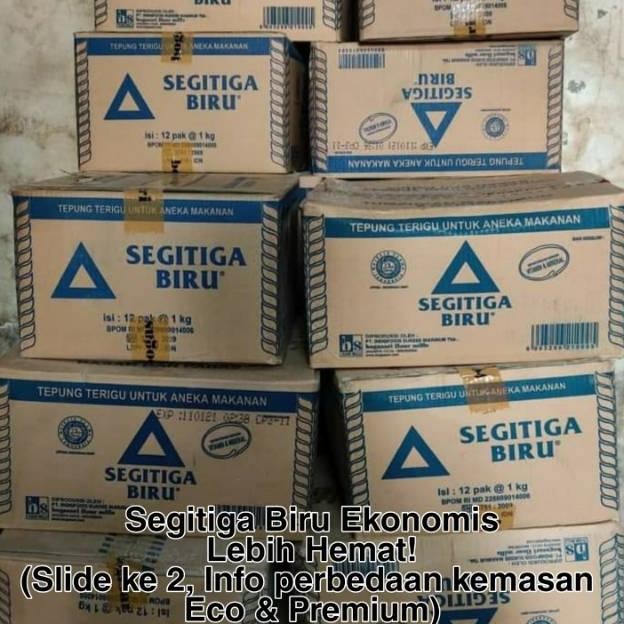 

READY STOCK Tepung Terigu Segitiga Biru 1kg DUS Ekonomis isi 12pcs GOSEND GRAB