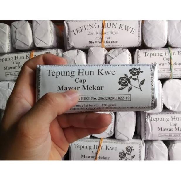 

READY STOCK Tepung Hunkwe Tepung Dawet 120 gram Bunga Mawar Mekar Hunkwee Hun Kwe