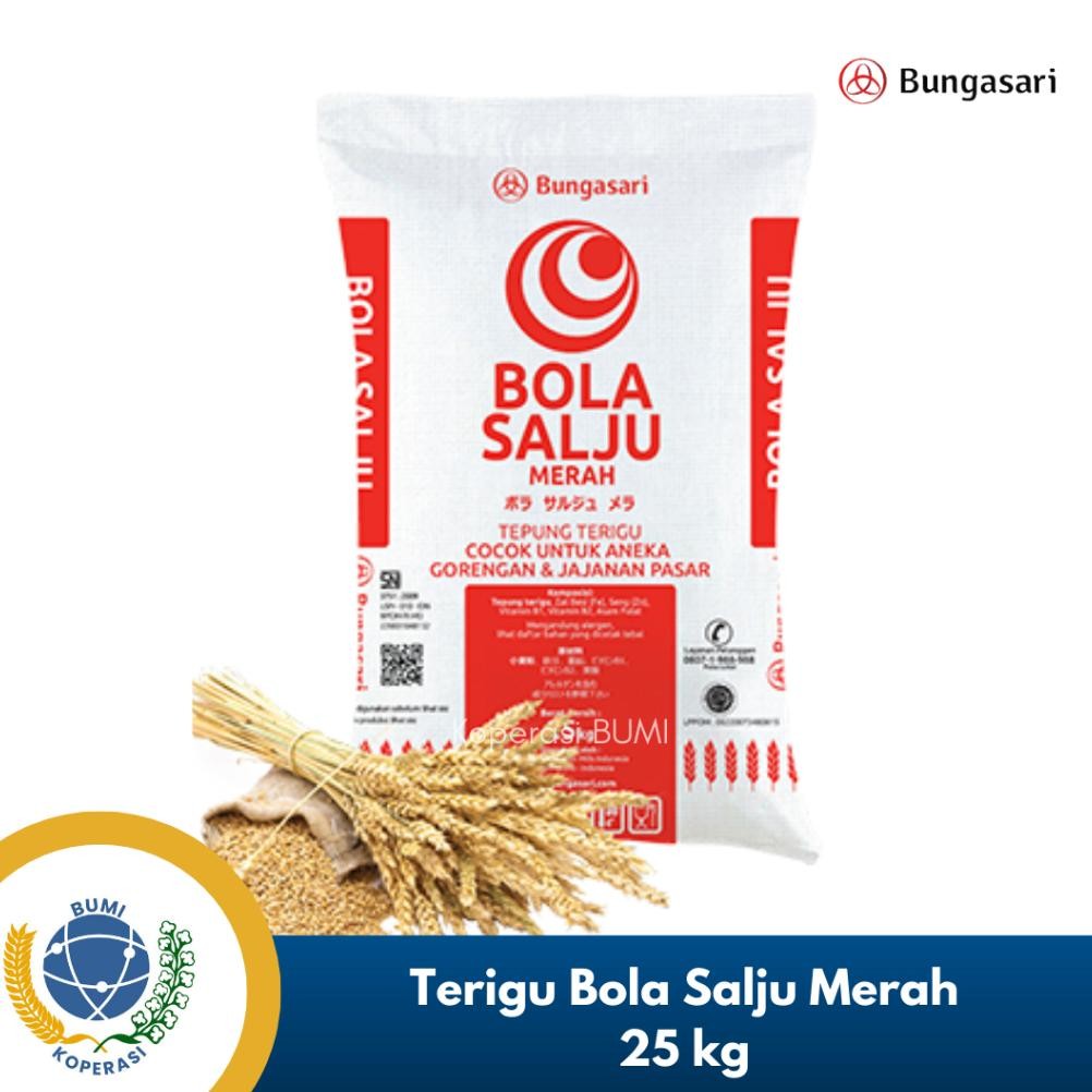

READY STOCK Tepung Terigu Bungasari Bola Salju Merah 25 Kg