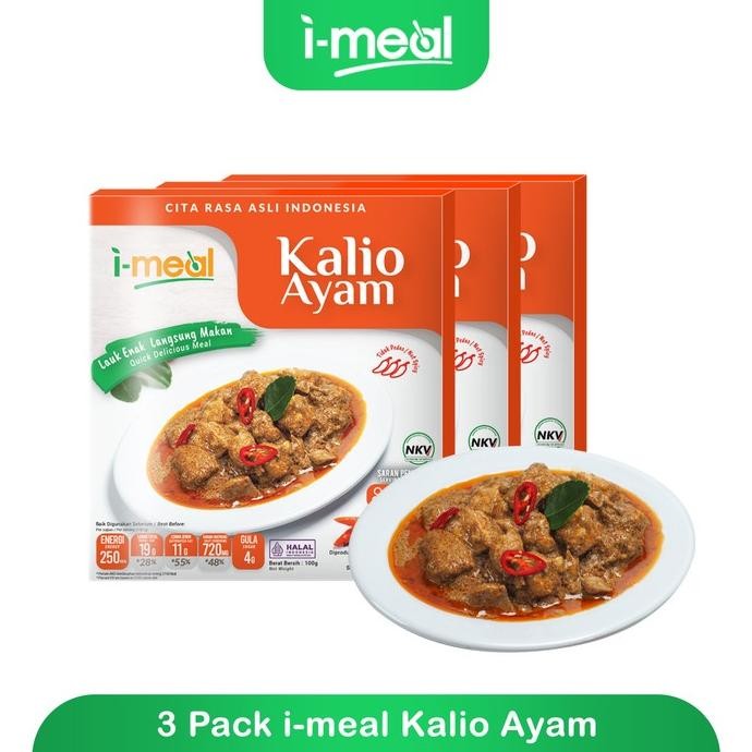 

READY STOK Ayam Kalio 100 g i-meal Siap Makan - 3 pcs Siap kirim
