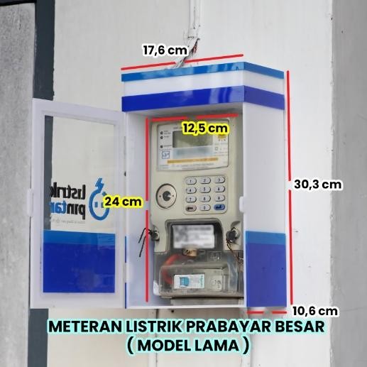 NEW Box Pln Pelindung Kwh Meteran Listrik Pintar Prabayar Besar Bahan Akrilik