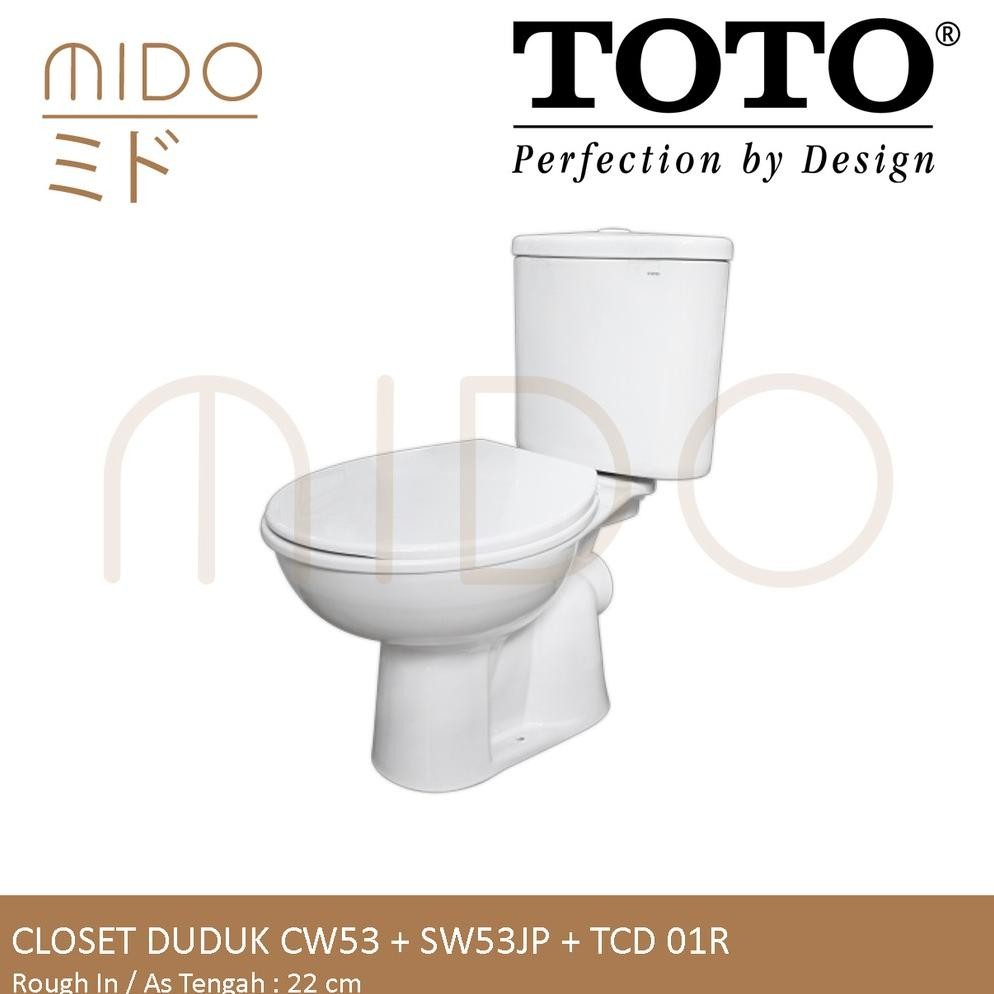 NEW CLOSET KLOSET TOILET DUDUK TOTO CW53J SW53JP / CW 53 J SW JP PUTIH