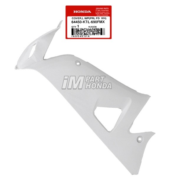 64450-KTL-690FMX Cover Sayap Dalam Kiri Supra Fit New Putih JKT