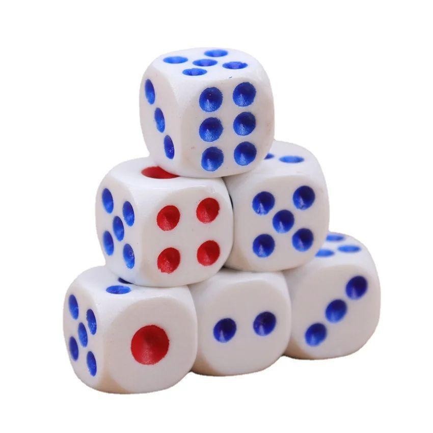 100Pcs Barang Plastik Plastik Distro Dice Mainan Dadu Permainan Dadu Dadu Kecil Dadu Premium Kualita