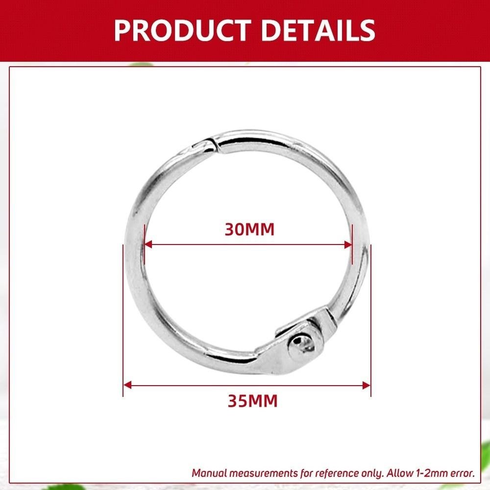 

1Pack Ring Binder Bulat Cincin Sproket Ring Binder Ring Binder Buka Tutup 25-30/30-35Mm Ring Buku Binder Ring Binder