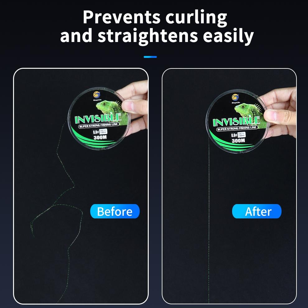 Benang Pancing Speckle Nilon Pancing Super Kuat 300m Senar Invisible