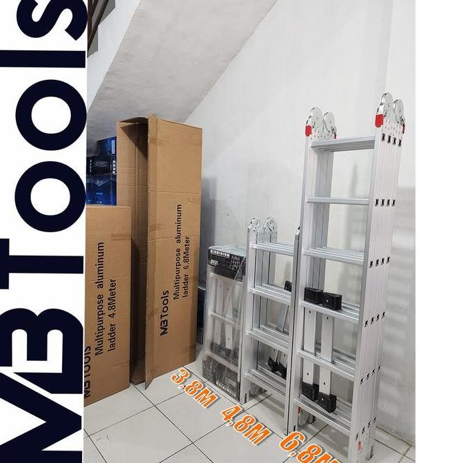 tangga lipat multifungsi 4,7 meter TANGGA MULTI PURPOSE TERMURAH 4x4