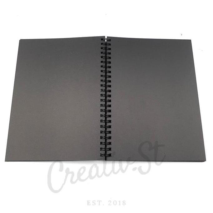 

New Collection !!! De Goya Buku Hitam Jilid Ring Black Spiral Book A5 180Gr