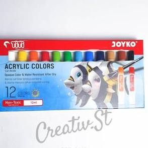 

Terlaris !!! Joyko Cat Akrilik Lukis Set 12 Warna Acrylic Paint 12 Ml