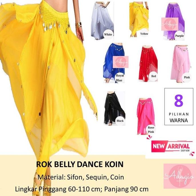 ROK BELLY DANCE SKIRT TARI PERUT TAMBORIN COIN SIFON INDIAN