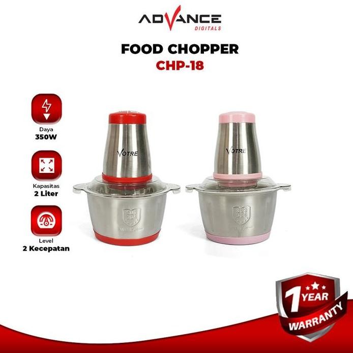 

Terlaris Votre Chp-18 2L Food Chopper Penggiling Daging Sayur Dan Buah