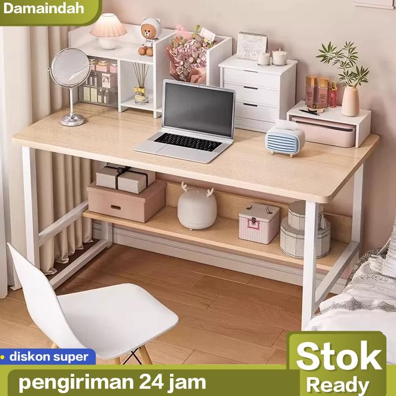 Meja Belajar Kayu Set Kursi / Meja Belajar Minimalis / Meja Kerja / Meja Komputer Minimalis / Meja L