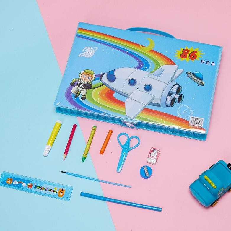 

''Terlaris" Sejahtera Selalu - Alat Lukis Set 86 Pcs Crayon Mewarnai Pensil Krayon Warna Alat Menggambar Atau Mewarnai Murah