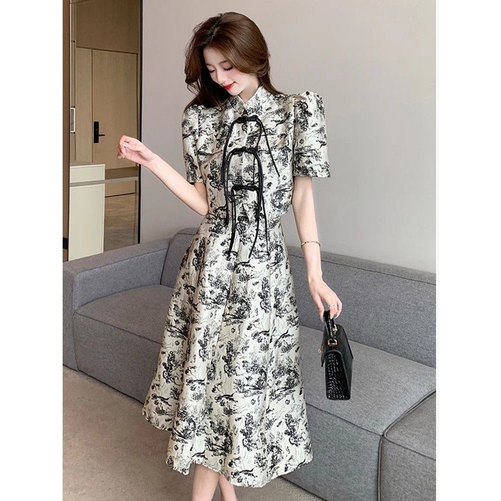 Hanfu Gesper Gaya China Baru Wanita/Gaun Qipao/Setelan