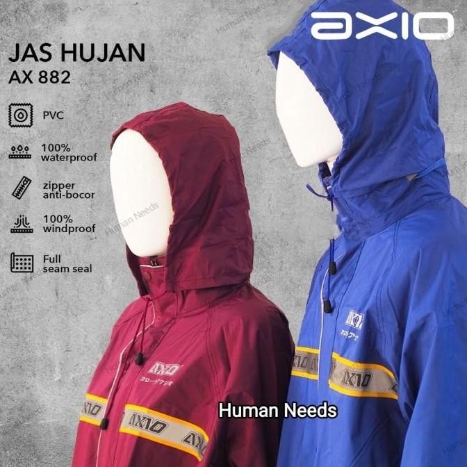 Promo - Jas Hujan Axio 882 Europe Original 100% Raincoat Mantel Mantol Ujan