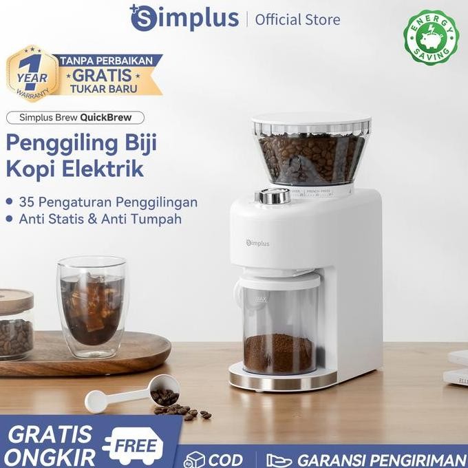 

Terlaris Simplus Coffee Grinder Penggiling Biji Kopi Elektrik 35 Pengaturan Penggilingan Dengan Cup Takaran Mdjh004