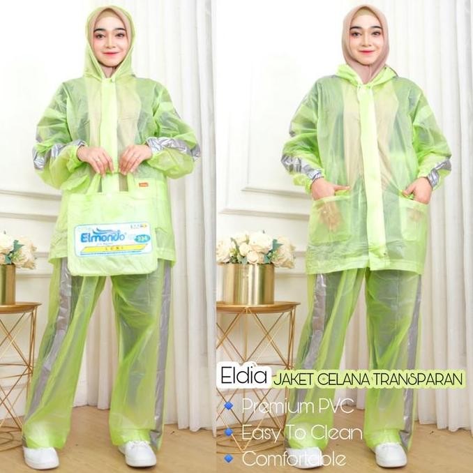 Eldia Jas Hujan Jaket Celana Transparan Mantol Jaket Celana Transparan
