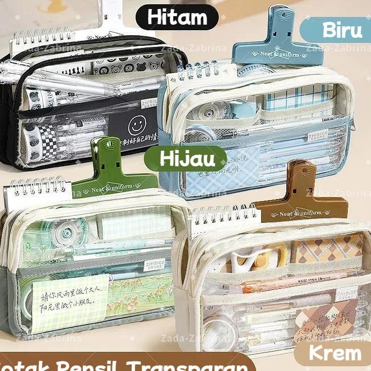 

Zada Tempat Il Tranparan Large Ota Il Ana Perempuan Pouch Lucu Aethetic Cil Cae Tationery Organizer Chool Tuff Perlengapan Eolah