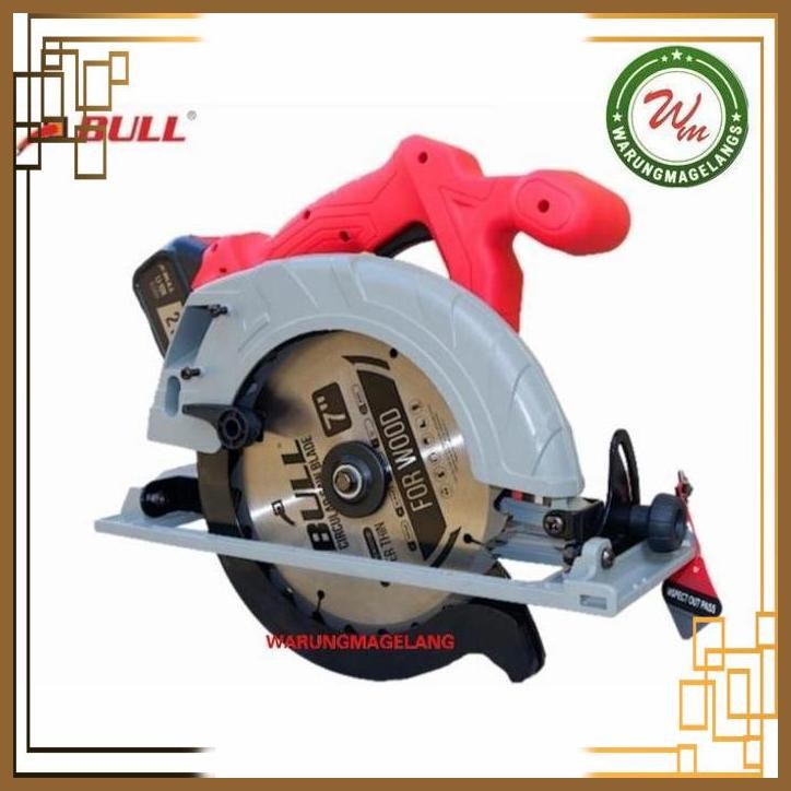 [WGM] MESIN GERGAJI KAYU BULL 7 INCH BATERAI CIRCULAR SAW CORDLESS BL588
