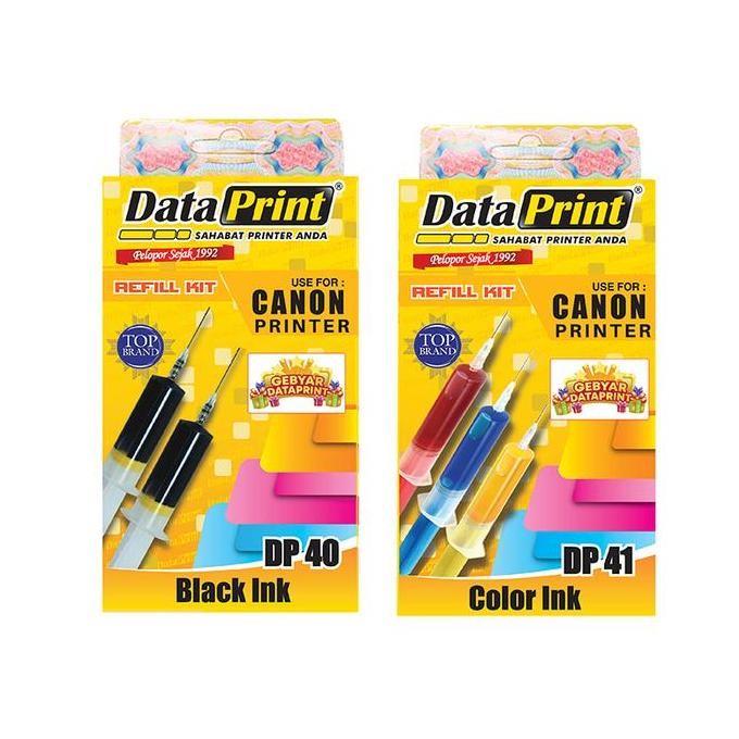 DataPrint Bundling Tinta Refill Hitam dan Warna Printer Canon