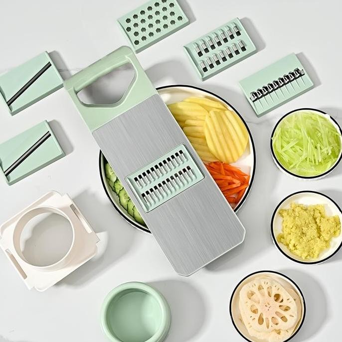 

Terlaris Parutan Sayur Dan Buah 9In1 Vegetable Cutter Premium Stainless Steel Multifungsi Kitchenware
