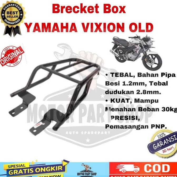 Breket Braket Bracket Behel Begel Box Belakang motor Yamaha Vixion Old 2010 - 2014 Vixion Lama Tebal