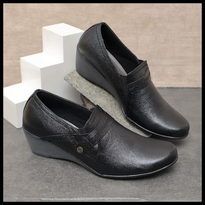 ORIGINAL SCORPION 681 SEPATU FORMAL/CASUAL/PANTOFEL WEDGES WANITA BAHAN KULIT