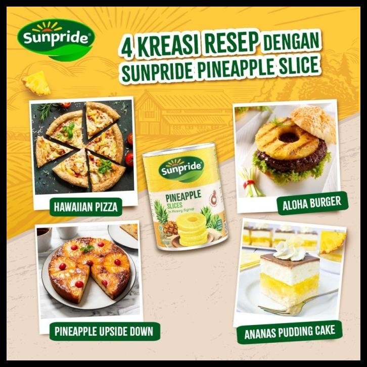 

SUNPRIDE / PINEAPPLE SLICE BUAH NANAS KALENG IRISAN / 567 G GR GRAM 567GR 567GRAM