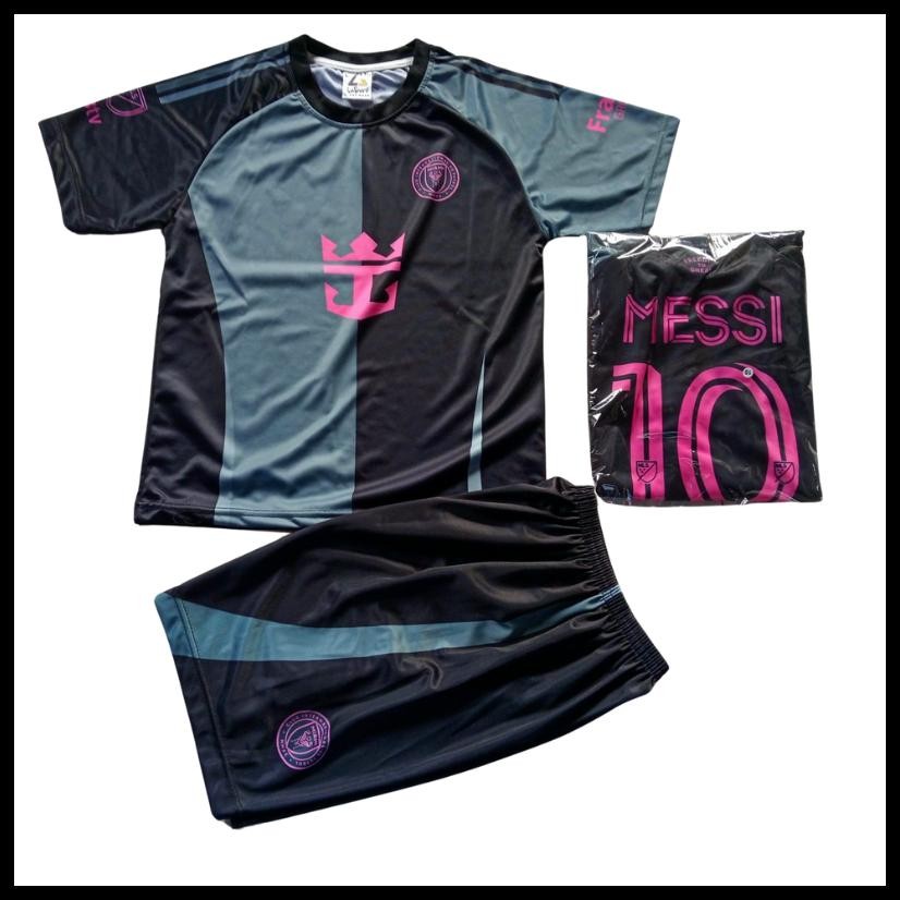 JERSEY MESSI INTER MIAMI/SETELAB BAJU BOLA ANAK MESSI INTERMIAMI AWAY KIDS PRINTING 2023/2024