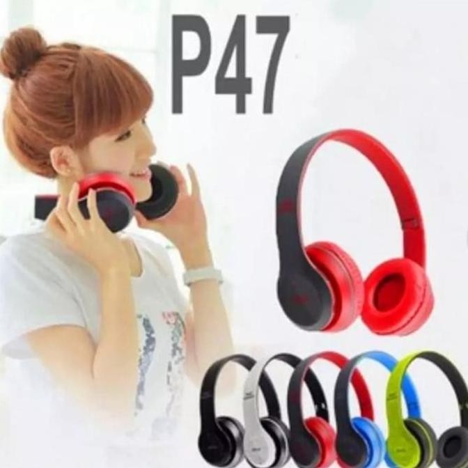 Headphone Headset MIC Bando P47 Bluetooth bisa dilipat
