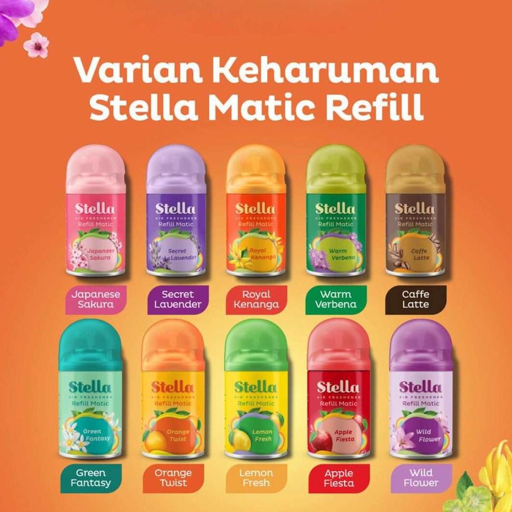 STELA AEROSOL REFIL STELLA MATIC REFILL PENGHARUM PEWANGI RUANGAN