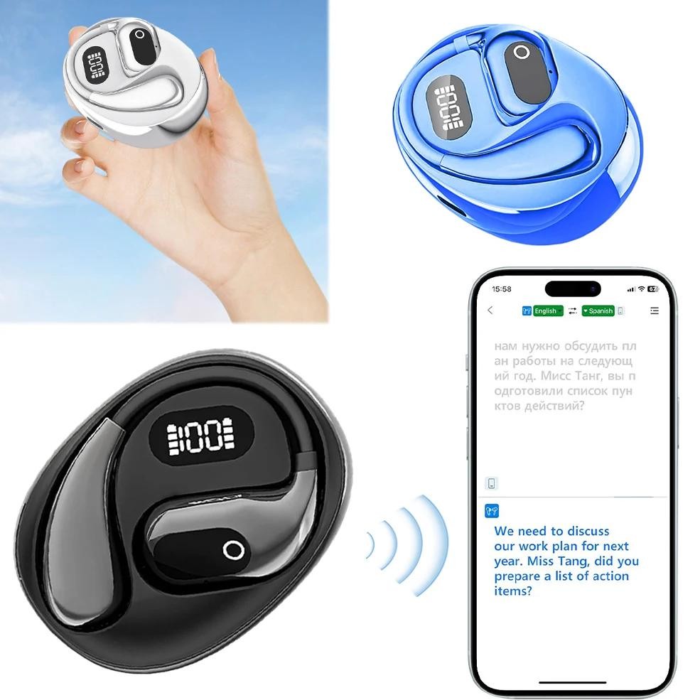 

AI Translator Earbuds 138 Languages Bluetooth-Compatible 5.3 Real-time Two-Way Earbuds Translation Earphones for Travel Business