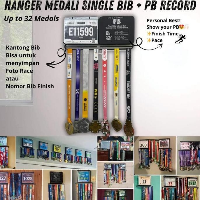 

Medal Hanger - Gantungan Medali - PB RECORD BIB+ Medal Hanger HM
