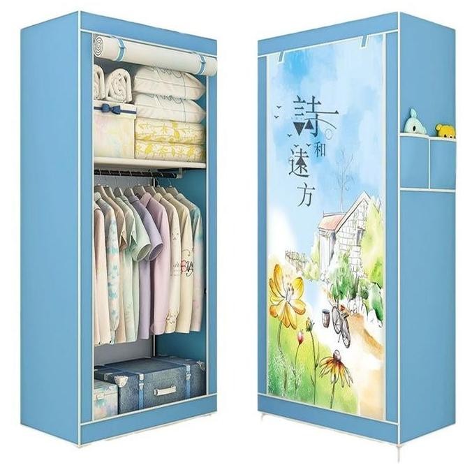 Lemari Pakaian Single Rak Hello Kitty/Lemari Portable / Lemari Rakit Shenar Furniture