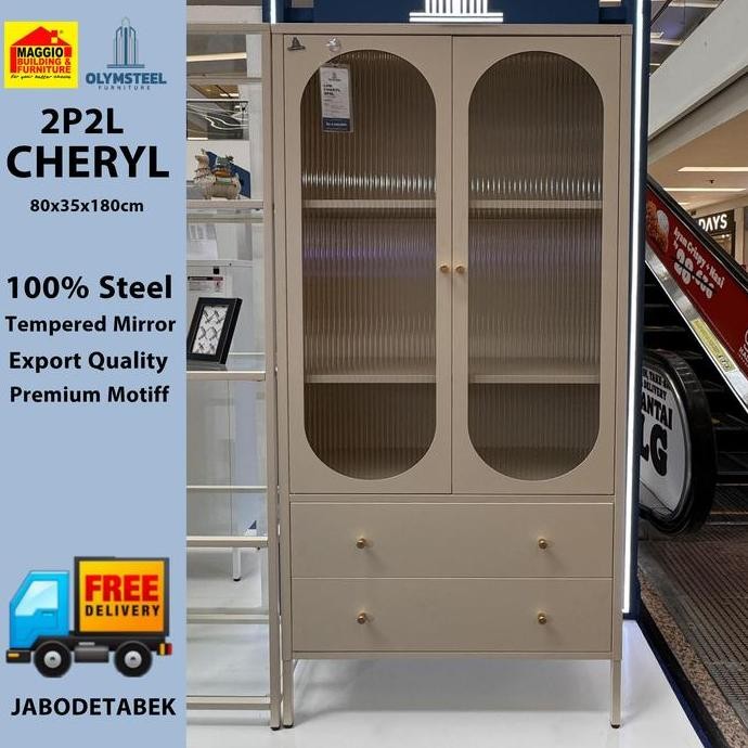 Lemari Pakaian Besi - Lemari Besi - Furniture Besi - Lemari Display Besi - Cheryl - Olymsteel