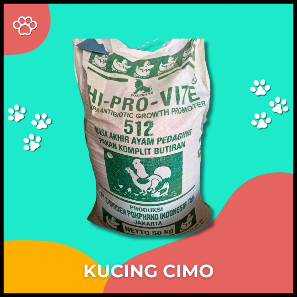 511 & 512 HI PRO VITE VOER/MAKANAN PAKAN ANAK AYAM DAN DEWASA 10KG & 20KG