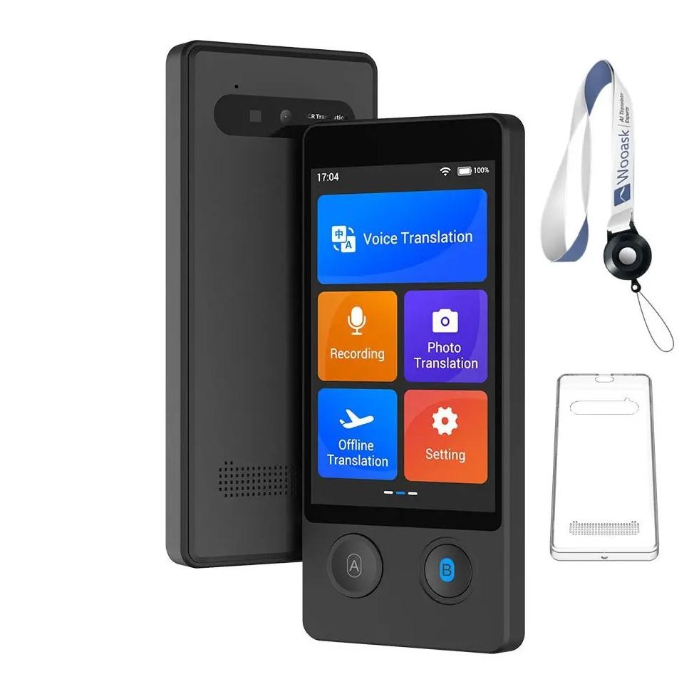 

Wooask W12 Translator Device,Instant Voice Translation in 144 Languages, No WIFI Needed,Ideal for Travel Business Learning