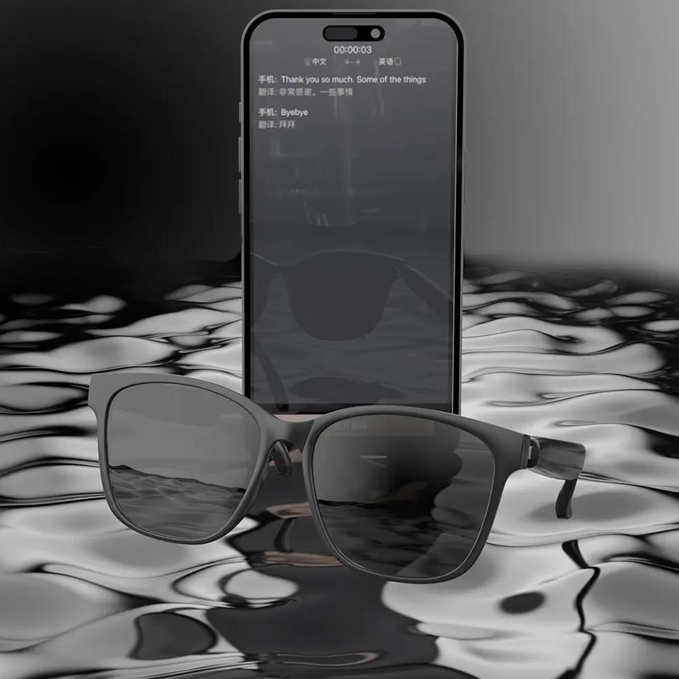 

Smart Glasses Earphones Support 75 Languages Automatic Voice Translation AI Glasses for Travel Business Meeting