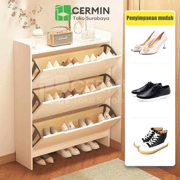 Lemari Sepatu Rak Sepatu Tertutup Lemari Sepatu Kayu Lemari Sepatu Susun Tertutup Lemari Sepatu Mini