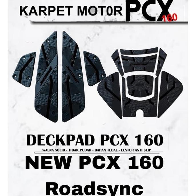 Satu Set Tank Pad Pcx 160 Karpet Motor Pcx 160 Bahan Karet Tidak Licin Aksesoris Pcx 160 Roadsync Ha