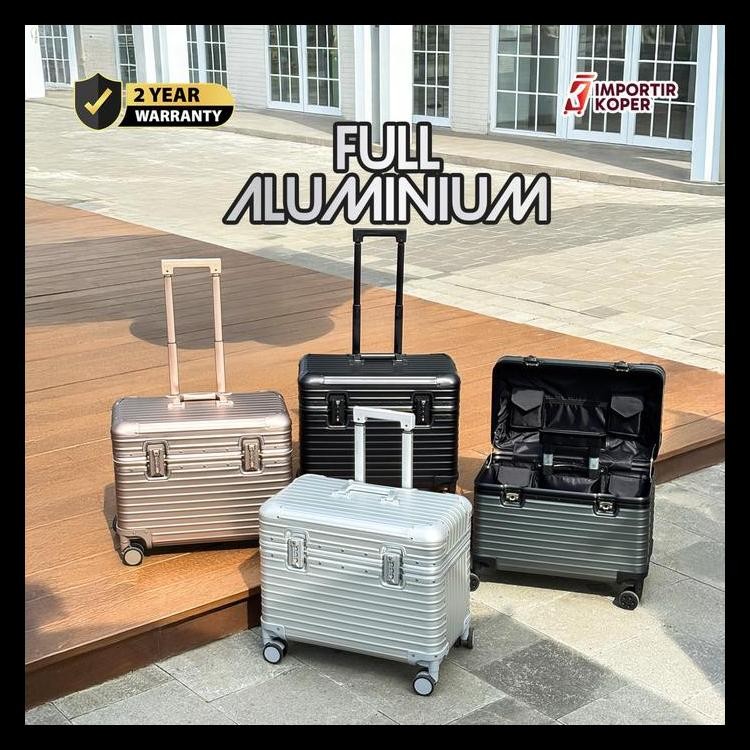 New Importir Koper Full Aluminium Pilot 18 - 20 Inch Kabin High Quality Koper Make Up - Camera Lens 