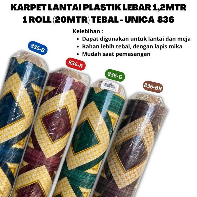 Grosir Karpet Plastik 1 Roll (20 Meter) Vinyl Untuk Meja Dan Lantai Unica