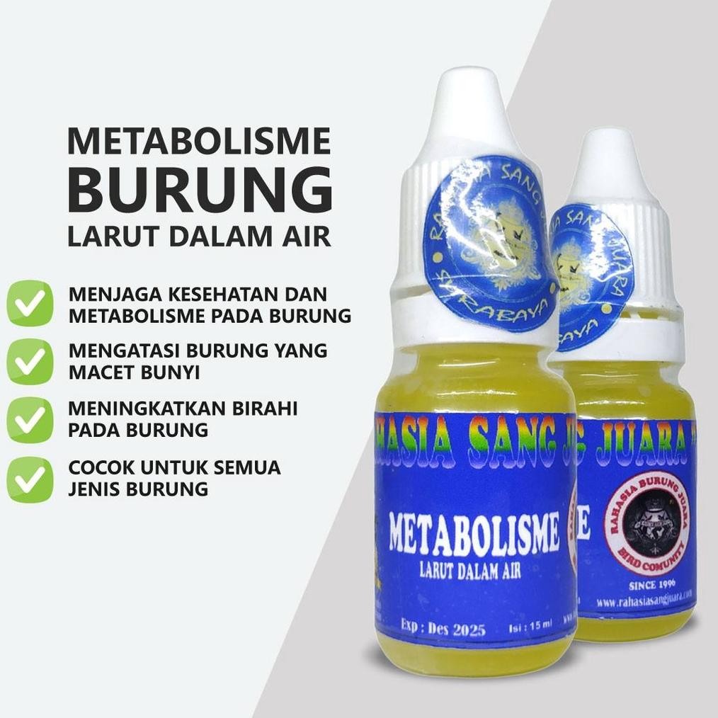 Terlaris METABOLIS CAIR CRYSTAL RSJ VITAMIN DOPING PENGGACOR BURUNG KENARI KACER MURAI CUCAK HIJAU L
