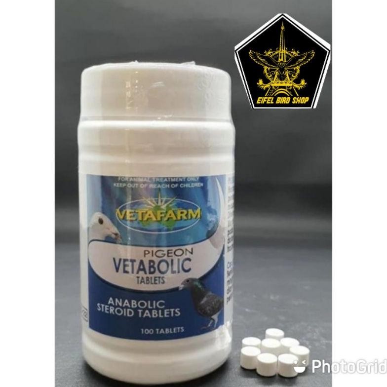 Terlaris VETABOLIC VETAFARM 1 butir atau 1 pcs pertumbuhan tulang dan otot burung merpati Terbaru