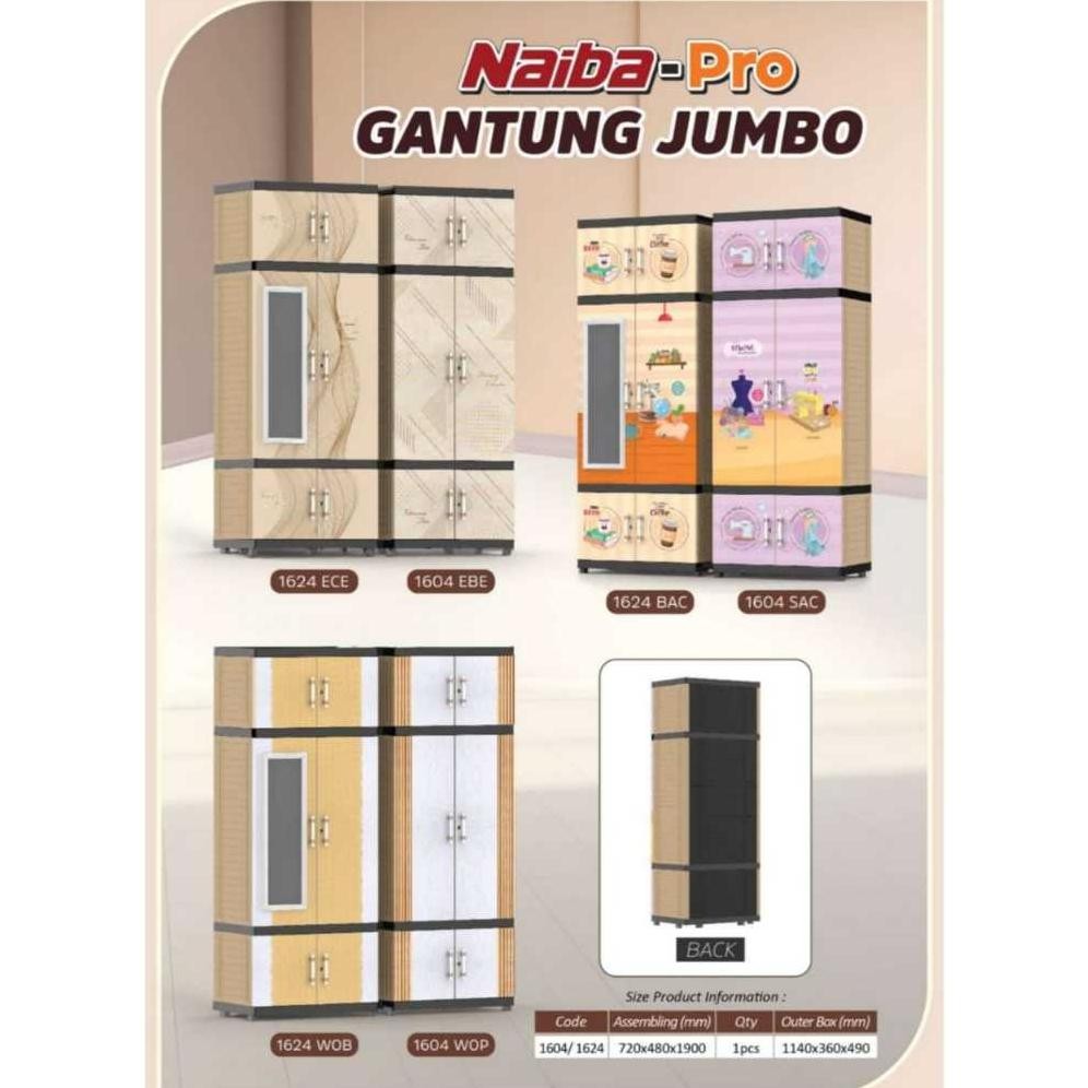 NAIBA LEMARI PAKAIAN GANTUNGAN JUMBO