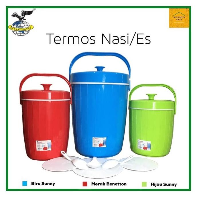 Termos Nasi Es 14 17 21 26 30 36 40 Plastik Global Eagle / Termos Nasi 10 Liter / Termos Es Batu Bes