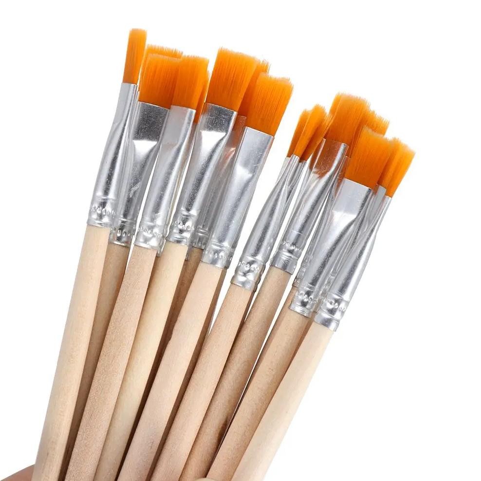 

10Pcs Drawing Brush Wood Handle Painting Pen Hook Line Pen Paint Brushes Calligraphy Watercolor Art Supplies