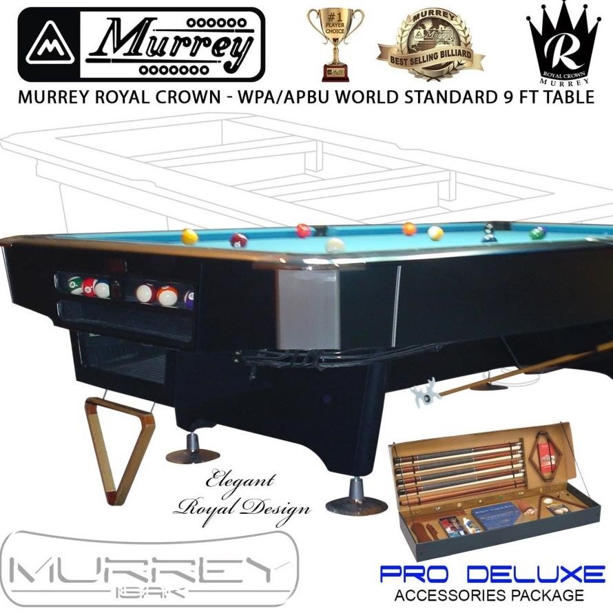 Murrey Royal Crown 9 ft Pool Table - Meja Biliard Biliar 9 feet