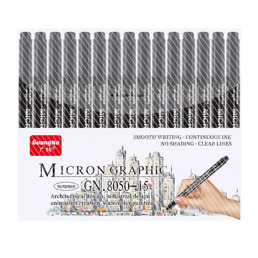 

15Pcs/Set Hand Lettering Neelde Drawing Pen Pigment Liner Micron Pen 005 01 02 03 04 05 Brush Fineliner Sketching Art Markers